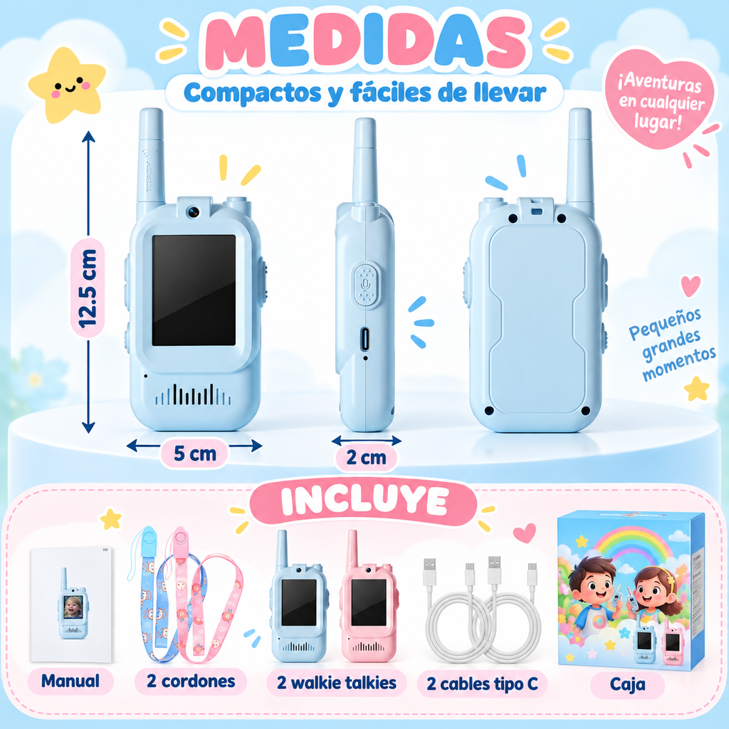 Walkie-Talkie para Niños con Video HD