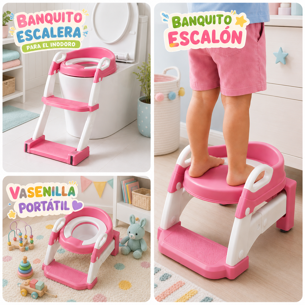 Escalera para Inodoro Infantil 3 en 1 con Reductor