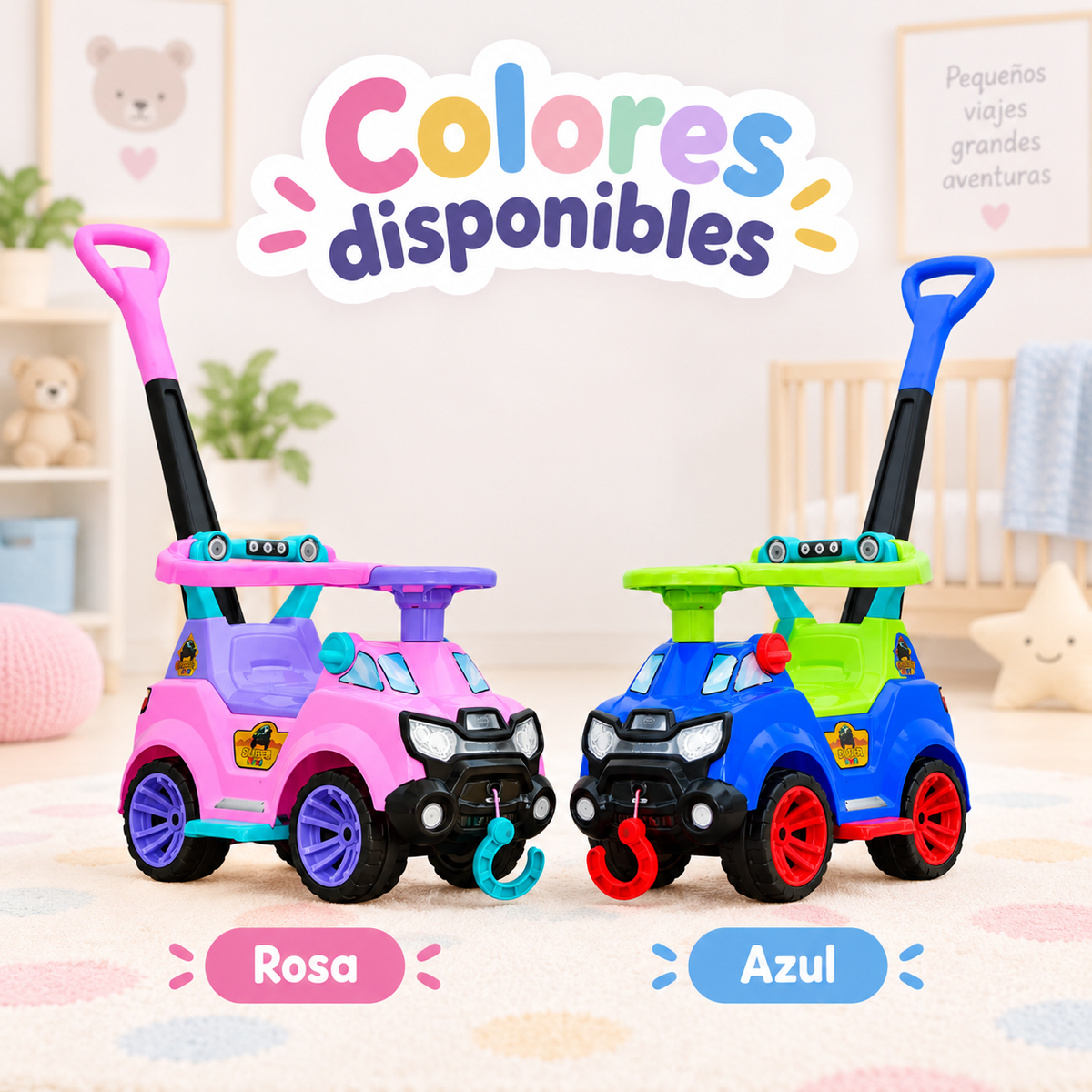 Carro Paseador y Montable 3 en 1