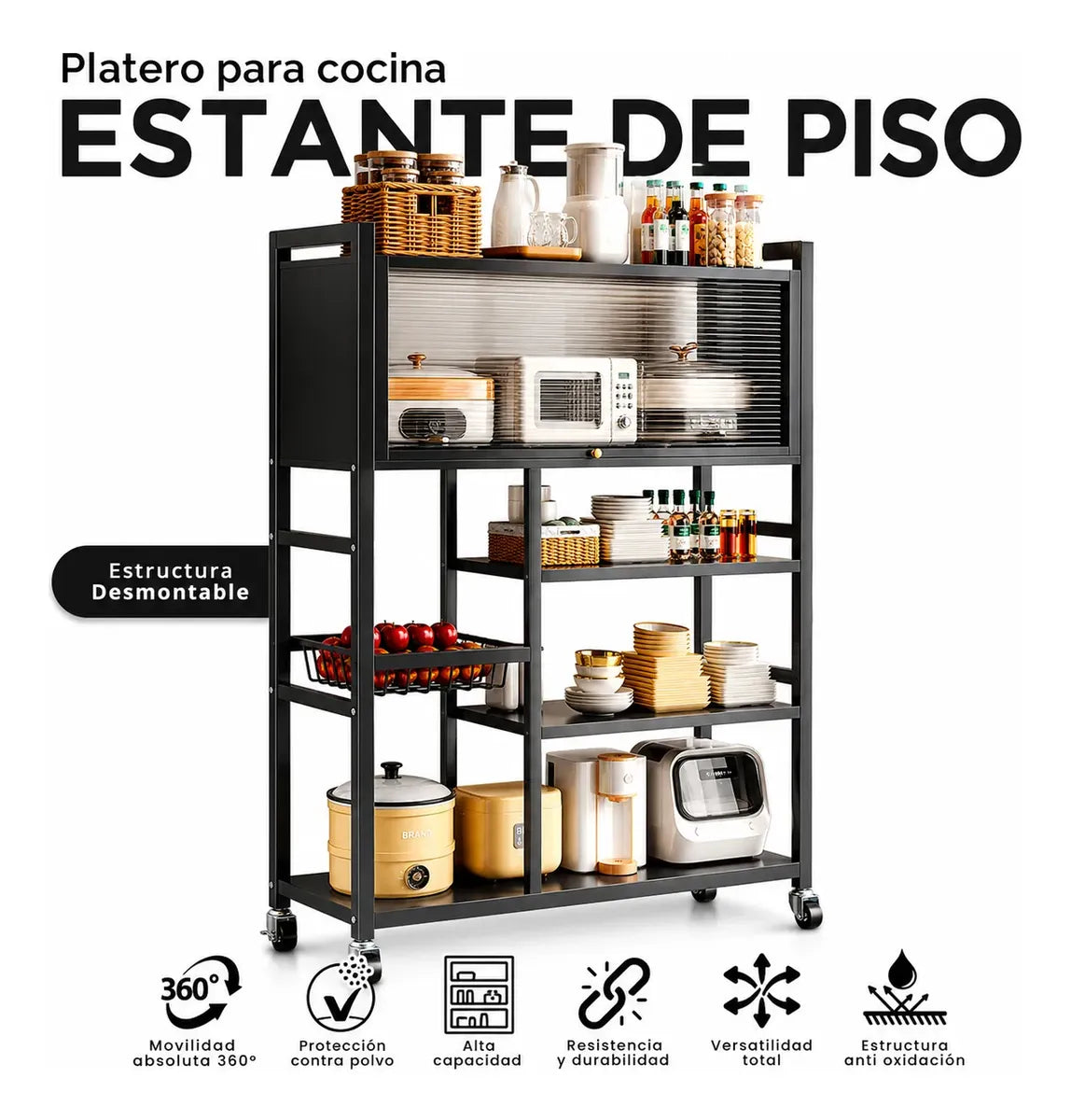 Mueble Organizador Metálico Para Cocina