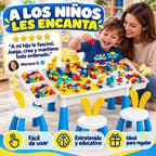 Mesa infantil de bloques de construcción