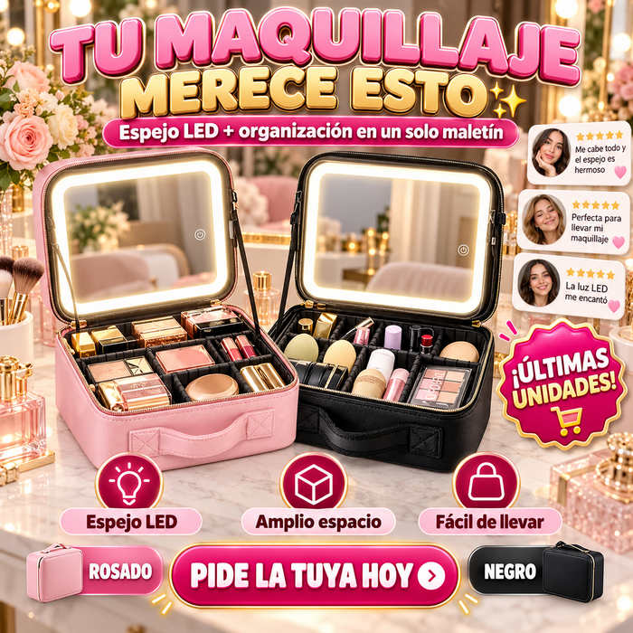 COSMETIQUERA ESPEJO LUZ LED