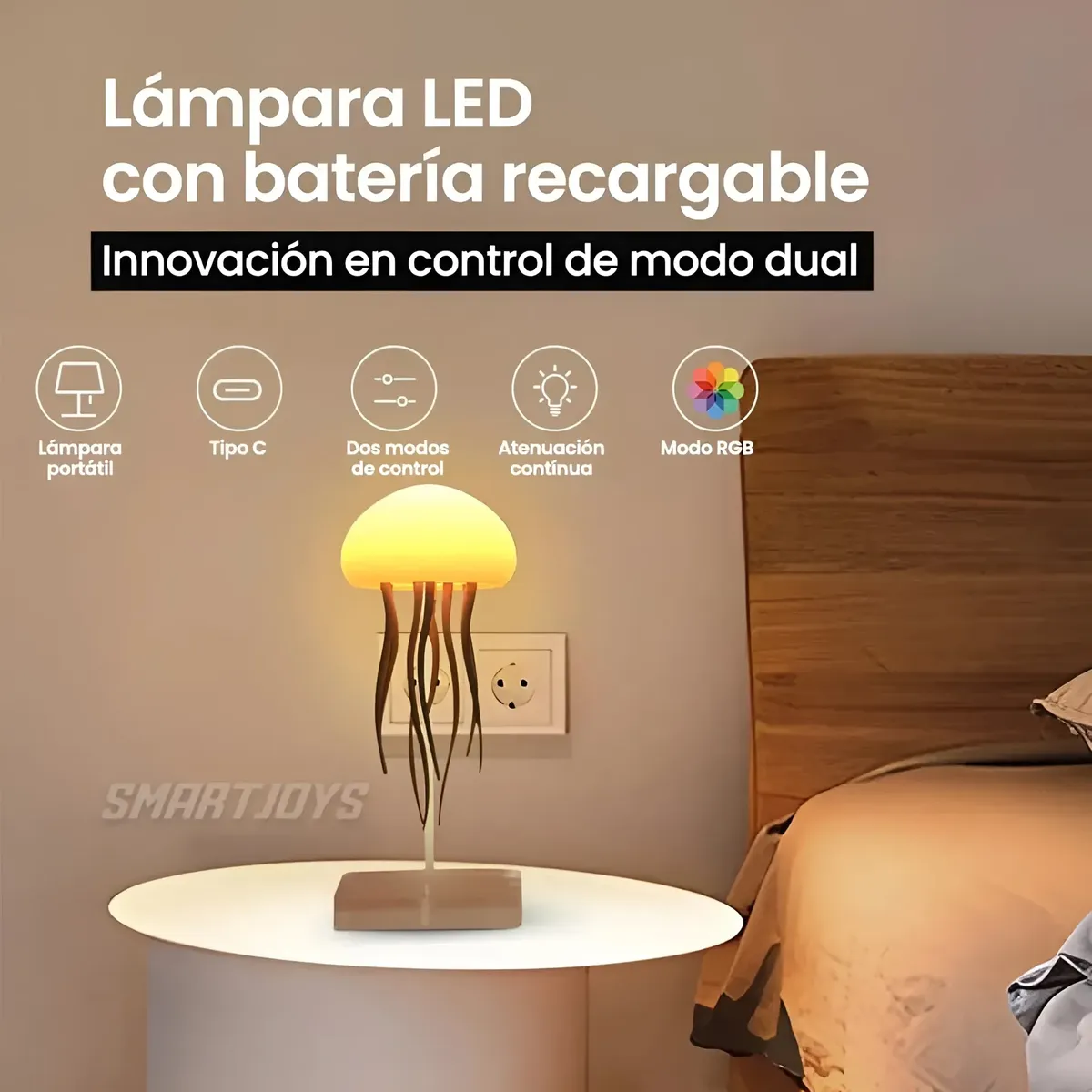 Lampara Medusa Con Movimiento