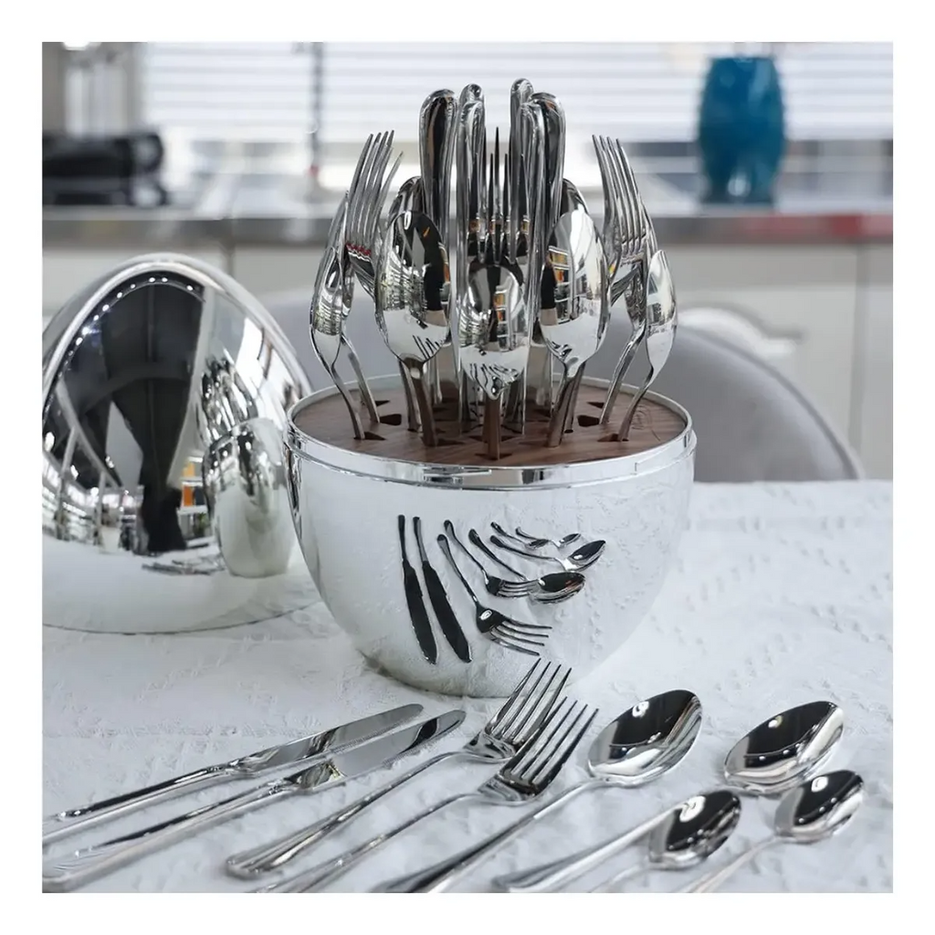 Set de Cubiertos Premium 24 Piezas | Elegancia para tu Mesa