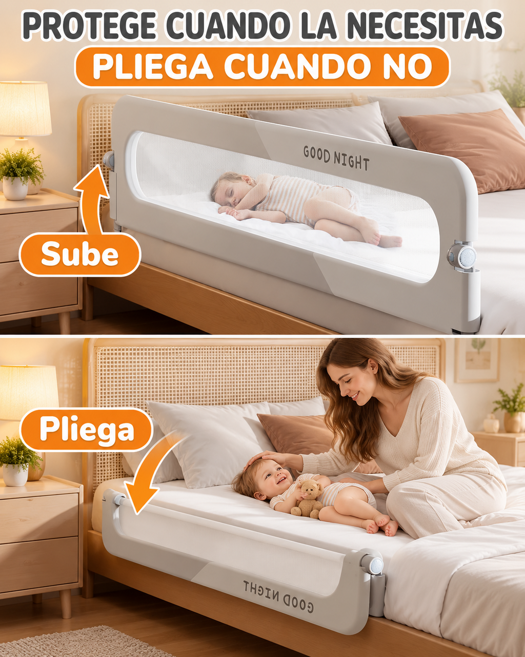 Baranda Seguridad Para Bebe Plegable